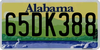 AL license plate 65DK388