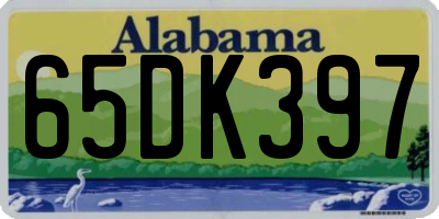 AL license plate 65DK397