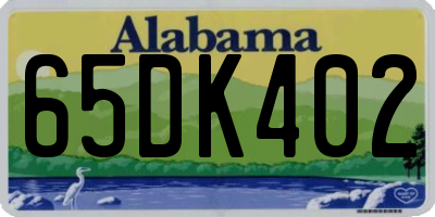 AL license plate 65DK402