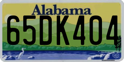 AL license plate 65DK404