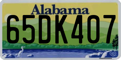AL license plate 65DK407