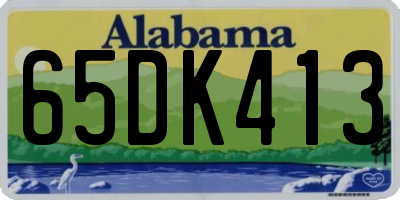 AL license plate 65DK413