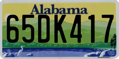 AL license plate 65DK417