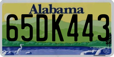 AL license plate 65DK443