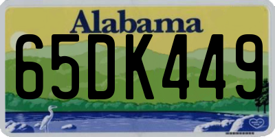 AL license plate 65DK449