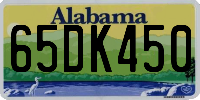 AL license plate 65DK450