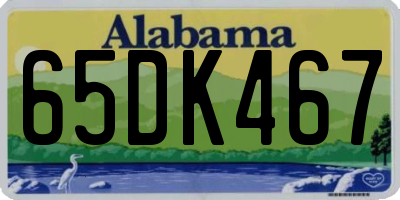 AL license plate 65DK467