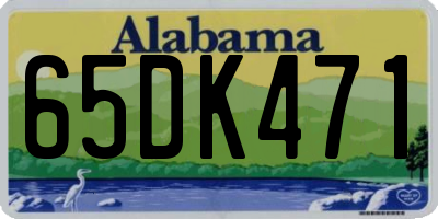 AL license plate 65DK471