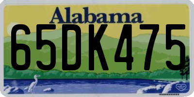 AL license plate 65DK475