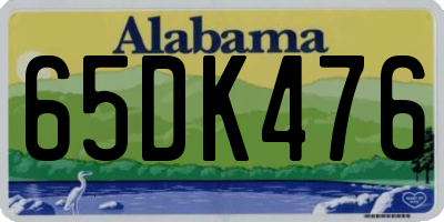 AL license plate 65DK476