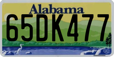 AL license plate 65DK477