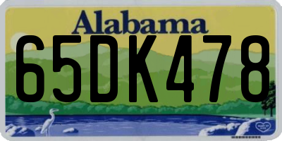 AL license plate 65DK478