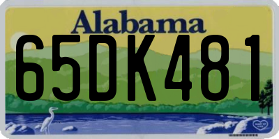 AL license plate 65DK481
