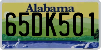AL license plate 65DK501