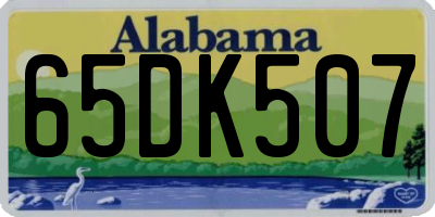 AL license plate 65DK507