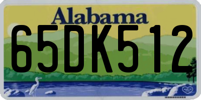 AL license plate 65DK512
