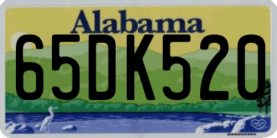 AL license plate 65DK520