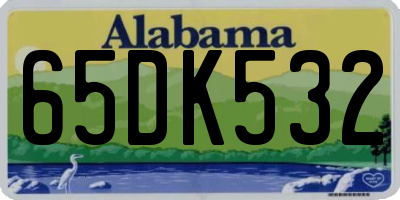 AL license plate 65DK532