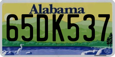 AL license plate 65DK537