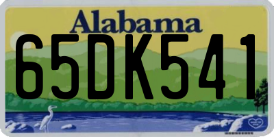 AL license plate 65DK541