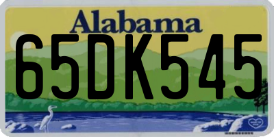 AL license plate 65DK545