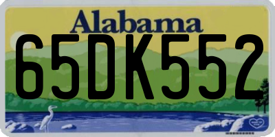 AL license plate 65DK552