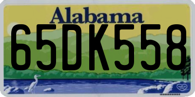 AL license plate 65DK558