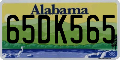 AL license plate 65DK565