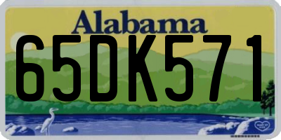AL license plate 65DK571