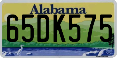 AL license plate 65DK575