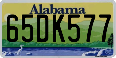 AL license plate 65DK577