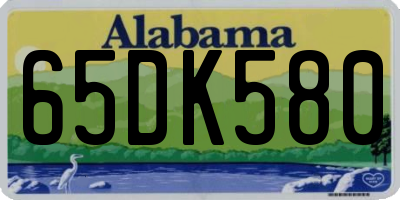 AL license plate 65DK580