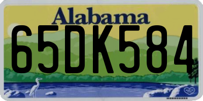 AL license plate 65DK584