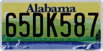 AL license plate 65DK587