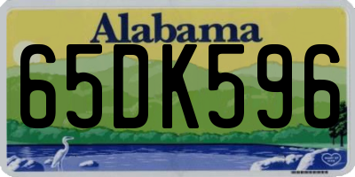 AL license plate 65DK596
