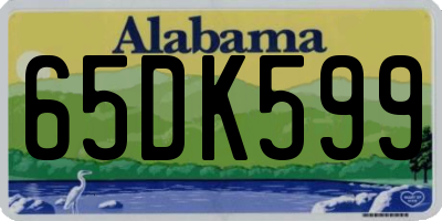AL license plate 65DK599