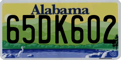 AL license plate 65DK602