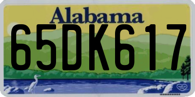 AL license plate 65DK617
