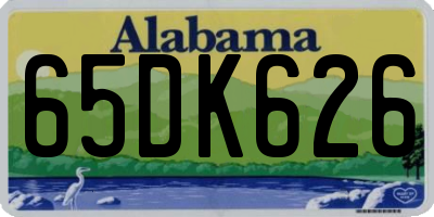AL license plate 65DK626