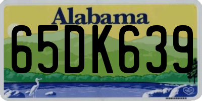 AL license plate 65DK639