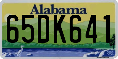 AL license plate 65DK641