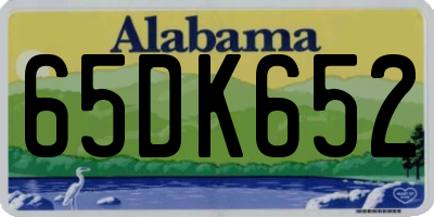 AL license plate 65DK652