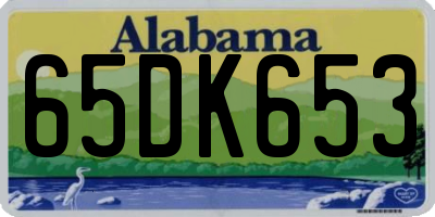 AL license plate 65DK653