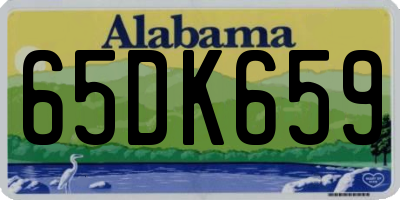 AL license plate 65DK659