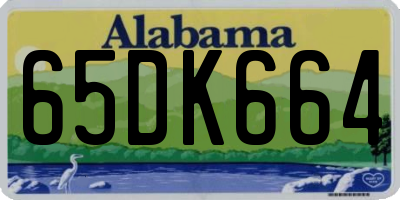 AL license plate 65DK664