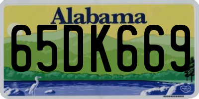 AL license plate 65DK669