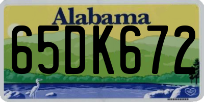 AL license plate 65DK672