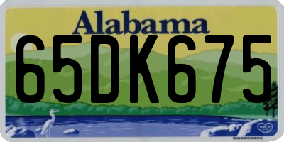 AL license plate 65DK675