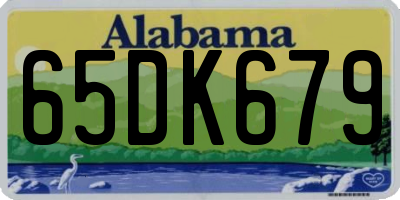 AL license plate 65DK679