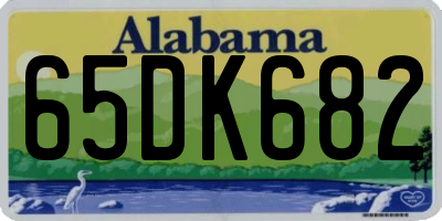 AL license plate 65DK682